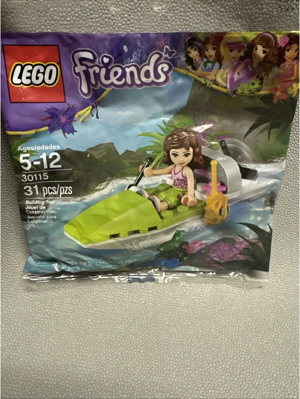 Lego Friends lot 41098 Emma’s tourist Kiosk & 30115 Olivia Jungle Air Boat READ
